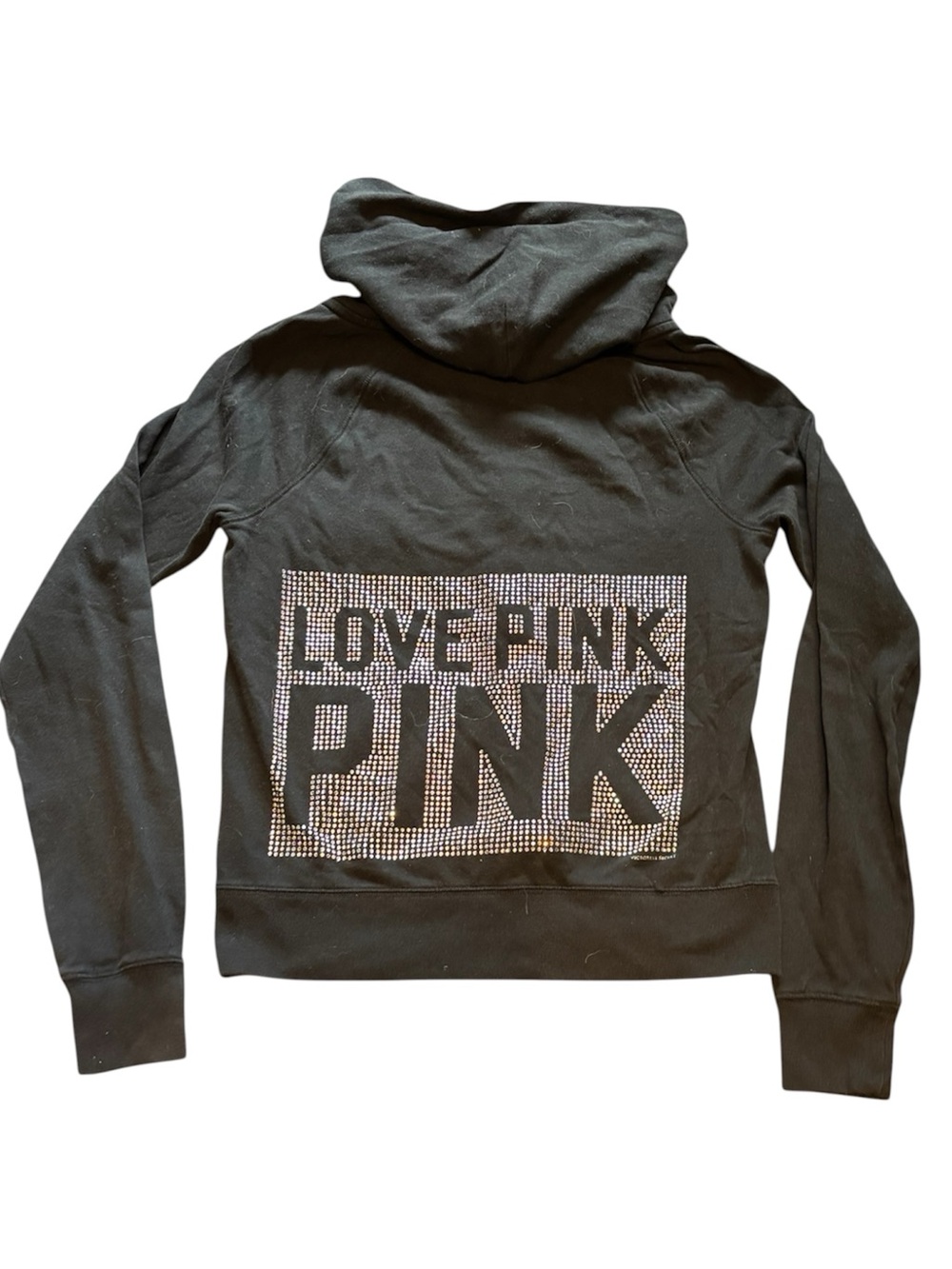 Vintage VS Pink Black Bling Hoodie